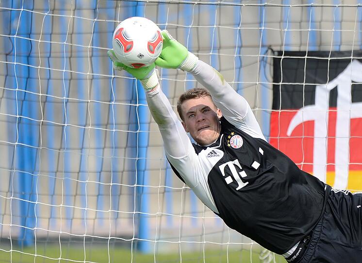 Die Bayern beim Morgentraining an Tag 3 in Doha.