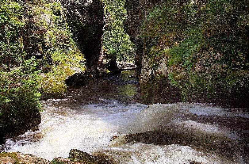 Tobendes Gewässer in der Haslachklamm bei Lenzkirch.