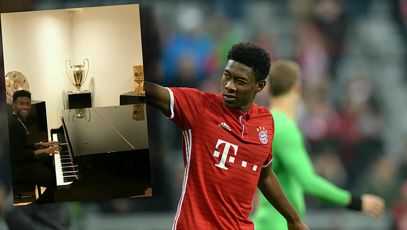 David Alaba überzeugt am Klavier David Alaba überzeugt am Klavier
