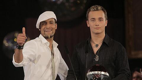 Martin Stosch (re.) erreichte 2007 das Finale von DSDS, verlor aber gegen Mark Medlock (li.).