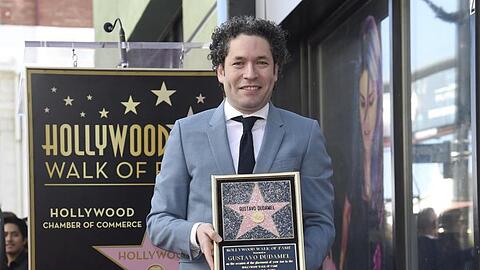Dirigent Gustavo Dudamel auf dem "Walk of Fame".