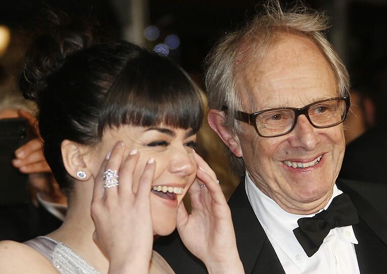 Die britische Schauspielerin Hayley Squires (links) und der britische Regisseur Ken Loach.