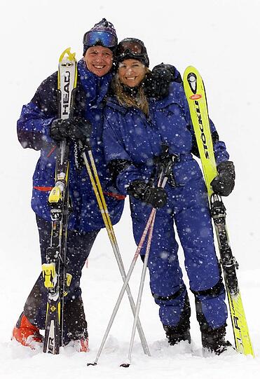 Auch die niederländischen Royals lieben St. Moritz: König Willem-Alexander mit Königin Maxima (2002)