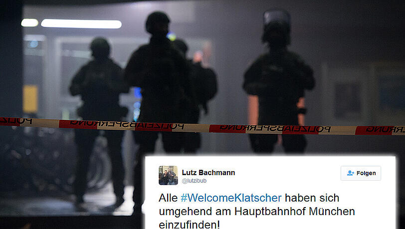 PEGIDA-Gründer Lutz Bachmann schockierte mit seinem geschmacklosen Tweet zum Terror-Alarm in München. PEGIDA-Gründer Lutz Bachmann schockierte mit seinem geschmacklosen Tweet zum Terror-Alarm in München.