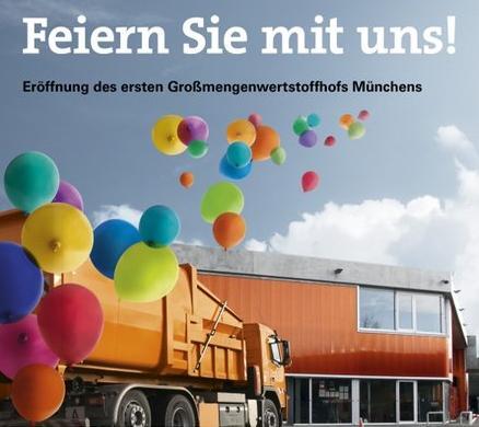 Der erste Großmengenwertstoffhof Münchens wird offiziell eröffnet.