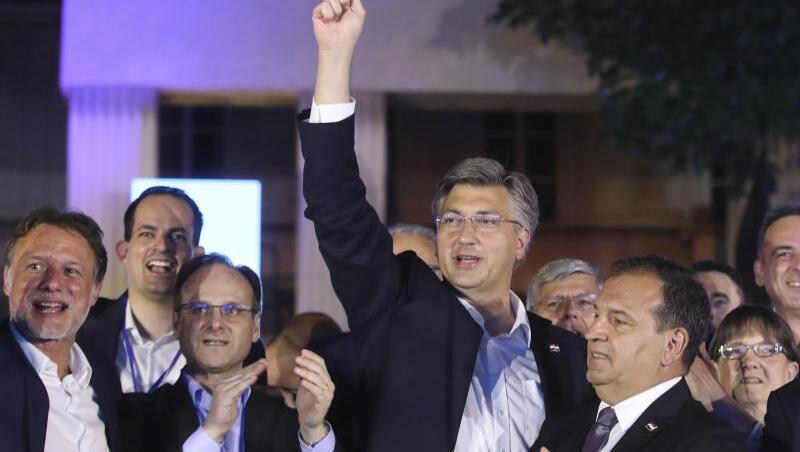 Andrej Plenkovic freut sich über den Ausgang der Wahl. Andrej Plenkovic freut sich über den Ausgang der Wahl.