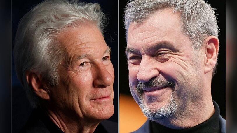 Hollywood in Bayern: Richard Gere und Markus S&ouml;der haben sich kennengelernt.
