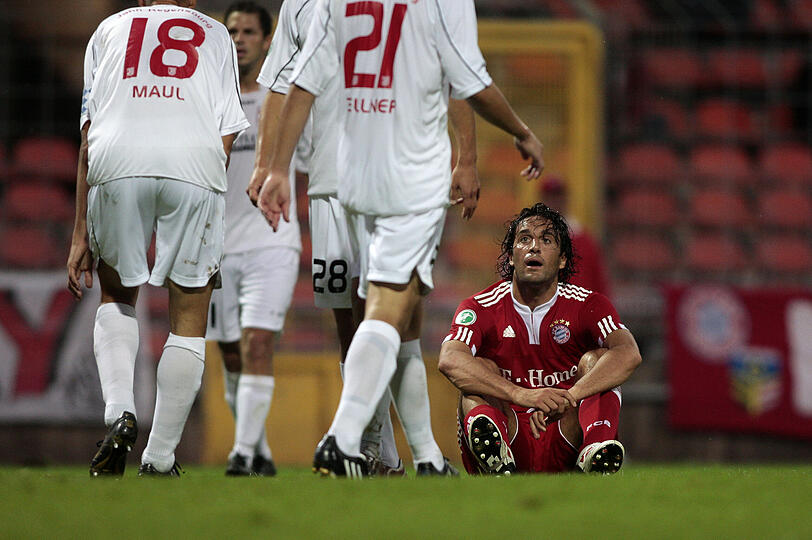 Ratlos in Liga drei bei den Bayern-Amateuren: Weltmeister Luca Toni.