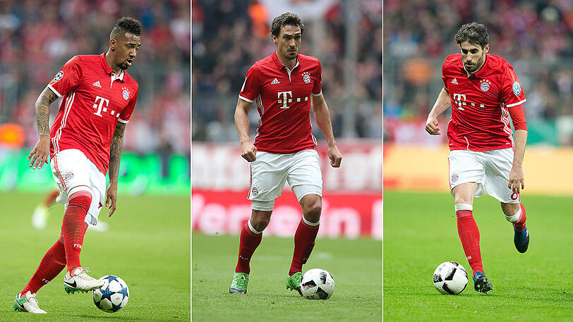 Der Dreikampf der Weltmeister: Jérôme Boateng und Mats Hummels haben 2014 den WM-Titel geholt, Javi Martínez (rechts) 2010 mit Spanien.