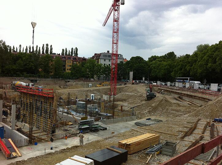 Die Riesen-Baustelle: Hier entstehen viele neue Wohnungen.