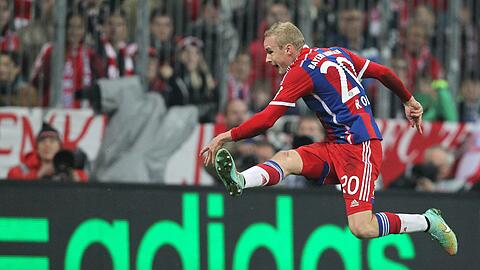 Sein ersten Bundesligator im Bayern-Trikot: Sebastian Rode beim 4:0-Sieg gegen 1899 Hoffenheim.