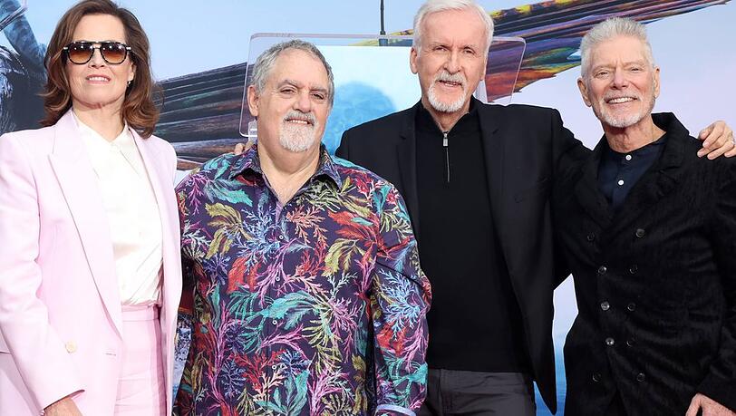Sigourney Weaver, Jon Landau, James Cameron und Stephen Lang in Hollywood.