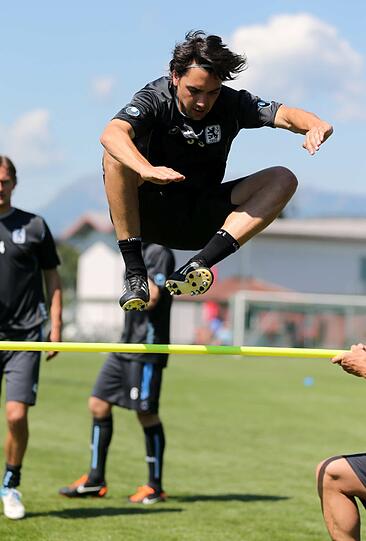 Die Löwen im Trainingslager: Am Dienstag stand eine Life-Kinetik-Trainingseinheit auf dem Programm.
