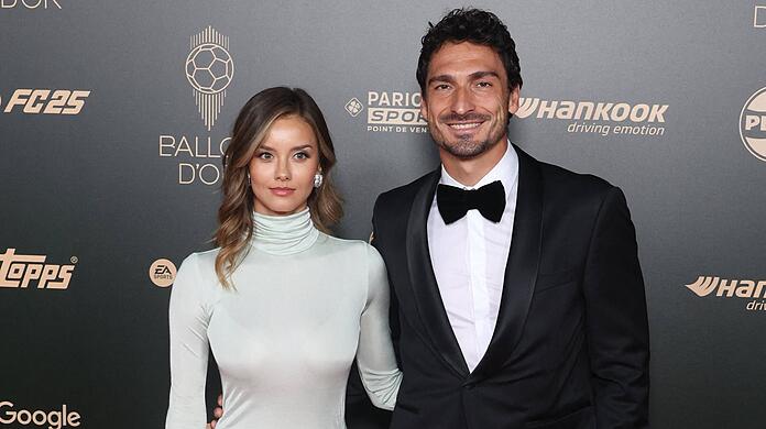 Nicola Cavanis und Mats Hummels feiern nach knapp einem Jahr Liebe ihr Debüt auf dem roten Teppich.