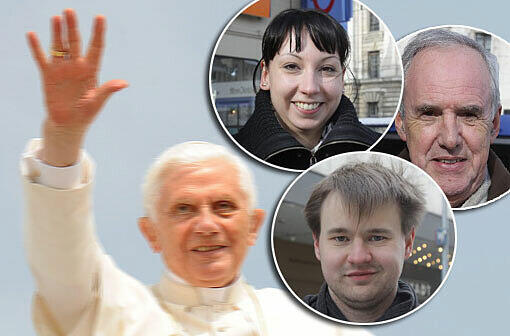 Ist das ein Rosenmontags-Witz? Bei der Umfrage wollen uns die Münchner die Meldung vom Papst-Rücktritt erst gar nicht glauben