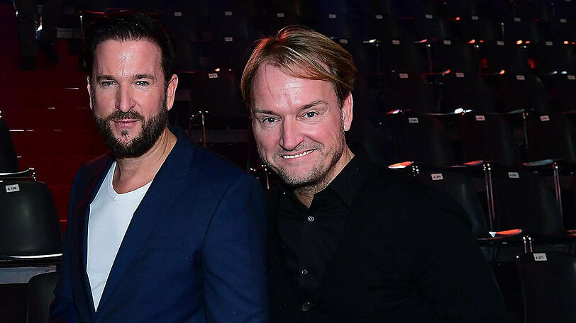 Michael Wendler (l.) mit seinem Manager Markus Krampe im Frühjahr 2020.