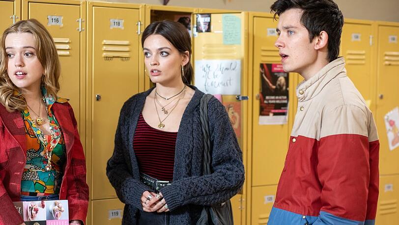 Emma Mackey und Asa Butterfield in "Sex Education". Emma Mackey und Asa Butterfield in "Sex Education".