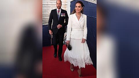 Zweiter Auftritt des Tages: Prinzessin Kate setzt bei den Feierlichkeiten zum 80. Jahrestag des VE Days.
