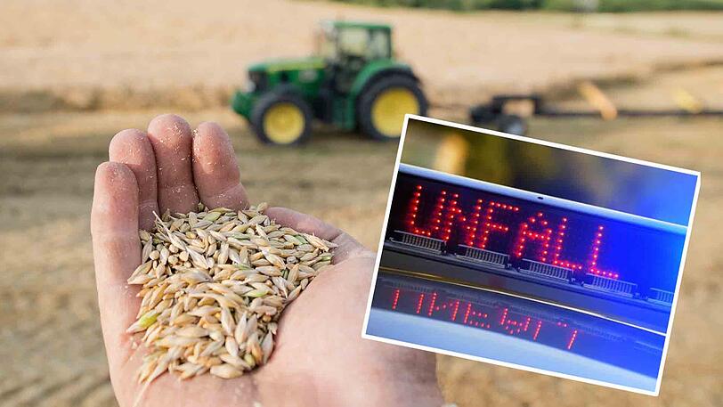 In Vilshofen ist ein Bauer von einem 1000-Kilo Getreidesack erdrückt worden.