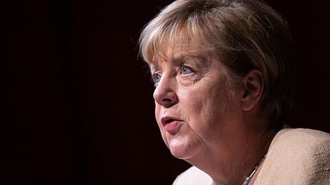 Ex-Bundeskanzlerin Angela Merkel spricht bei einer Veranstaltung.