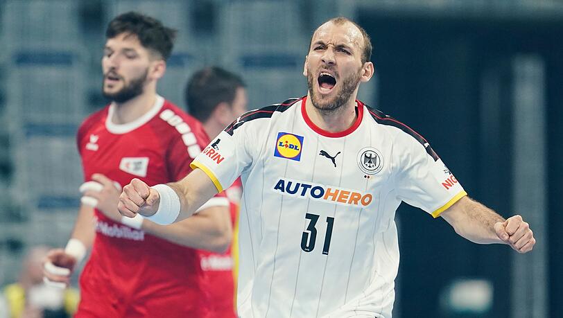 Marcel Schiller war der beste der beste deutsche Werfer beim Testspielsieg gegen die Schweiz.