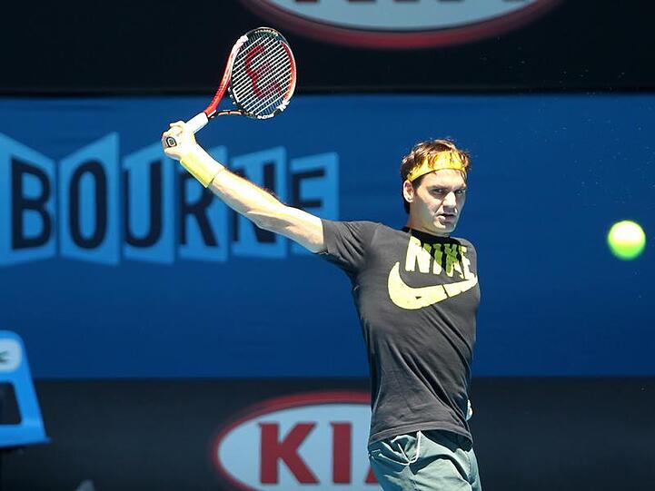 Roger Federer bereitet sich auf Melbourne vor