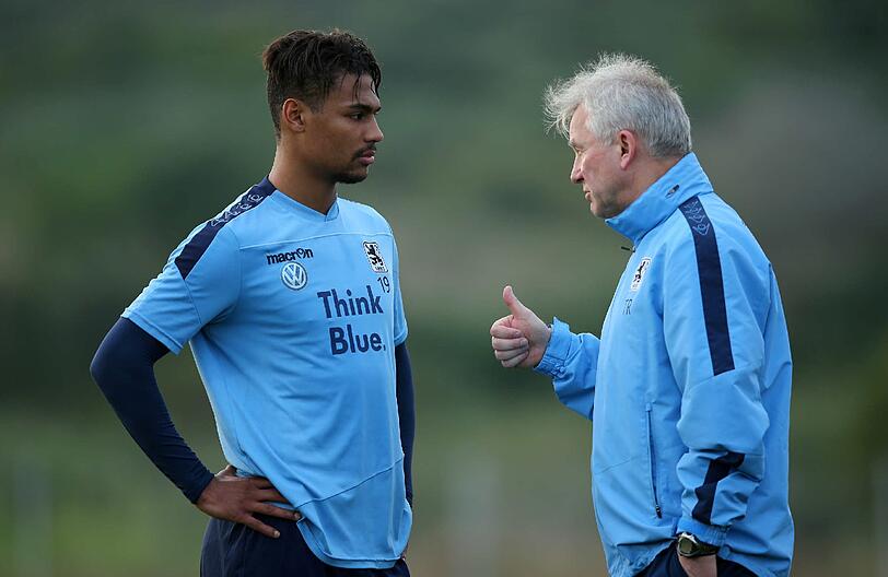 Gingen im Streit auseinander: Löwen-Stürmer Rubin Okotie und Trainer Benno Möhlmann.