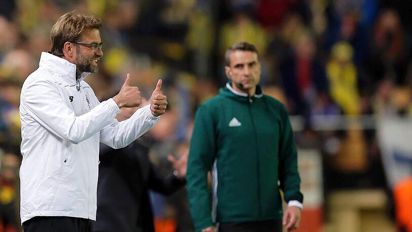 Jürgen Klopp beim Hinspiel im Europa-League-Halbfinale beim FC Villarreal. Jürgen Klopp beim Hinspiel im Europa-League-Halbfinale beim FC Villarreal.