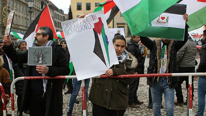 Der Protest der Palästinensischen Gemeinde München.