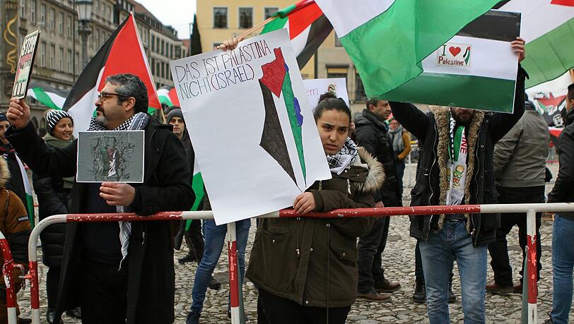 Der Protest der Palästinensischen Gemeinde München.
