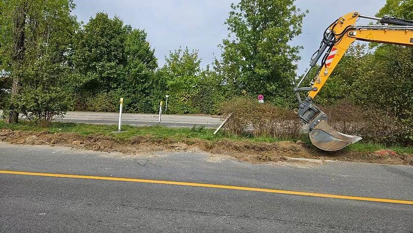 Baustopp für Bagger an der Johanneskirchner Straße.