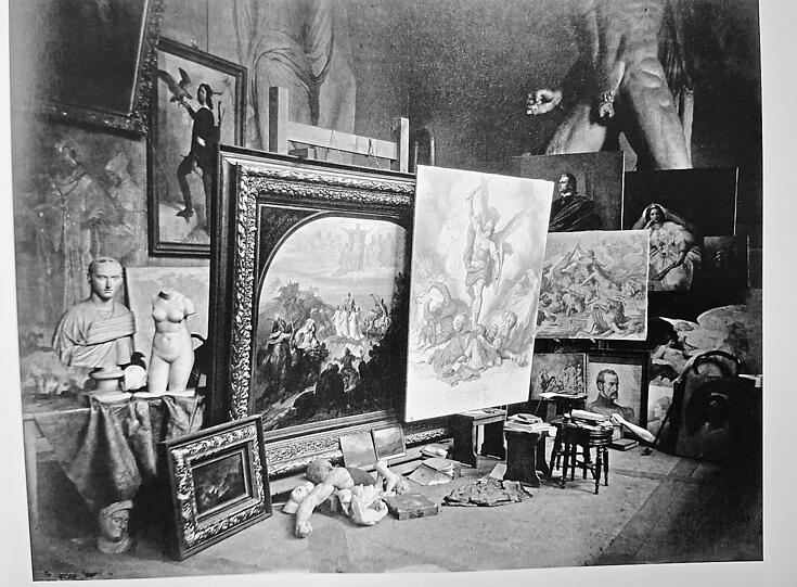 Das K&uuml;nstleratelier von Wilhelm von Kaulbach 1874 in der Oberen Gartenstra&szlig;e, die sp&auml;ter nach dem Malerf&uuml;rsten benannt worden ist.