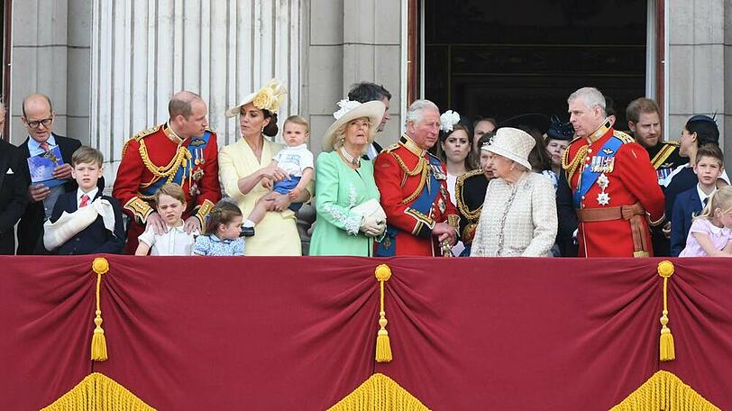 Die Mitglieder der Königsfamilie im Juni 2019 auf dem Balkon des Buckingham-Palasts