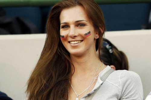 Lisa Müller - hier auf der Tribüne während des WM-Halbfinales