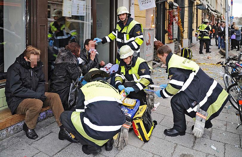 Bei der Gasexplosion am 18. Dezember sind Passanten verletzt worden.