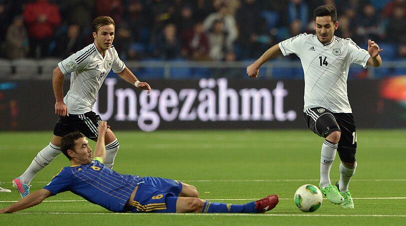 ILKAY GÜNDOGAN: KEINE NOTE.
Fünf Zweikämpfe bestritten, nur einen gewonnen. Was Olaf Thon und Günter Netzer wohl sagen?
