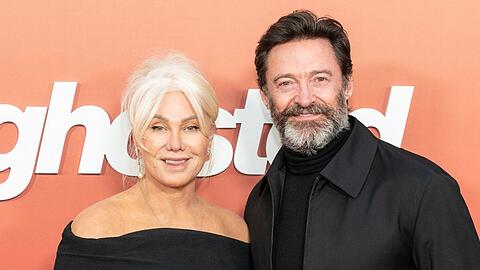 Deborra-Lee Furness und Hugh Jackman auf einer Premiere im April 2023.