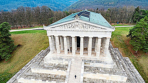 Die Walhalla bei Donaustauf. Im Umkreis von zehn Kilometern lehnt das Landesamt für Denkmalpflege Windräder ab.