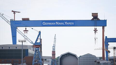 Die Kieler Werft von German Naval Yards - vielleicht geh&ouml;rt sie k&uuml;nftig zu Rheinmetall.