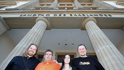 Diese vier Piraten ziehen jetzt in den Landtag ein: Michael Hilberer, Michael Neyses, Jasmin Maurer und Andreas Augustin (v.l.). Diese vier Piraten ziehen jetzt in den Landtag ein: Michael Hilberer, Michael Neyses, Jasmin Maurer und Andreas Augustin (v.l.).