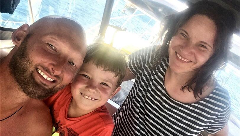Eva Reintke, Andy Stenzel und ihr Sohn Johannes. Eva Reintke, Andy Stenzel und ihr Sohn Johannes.