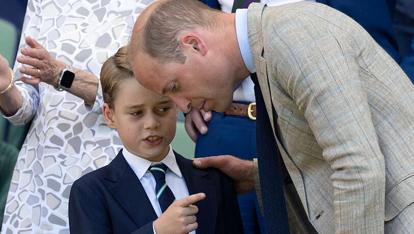 Prinz George mit seinem Vater Prinz William.