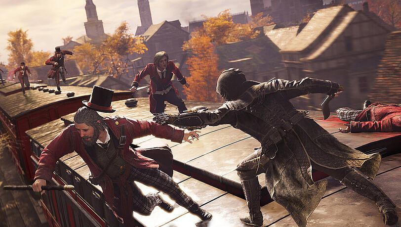 In "Assassin's Creed Syndicate" übernehmen Sie die Rollen von Jacob Frye und seiner Zwillingsschwester Evie In "Assassin's Creed Syndicate" übernehmen Sie die Rollen von Jacob Frye und seiner Zwillingsschwester Evie
