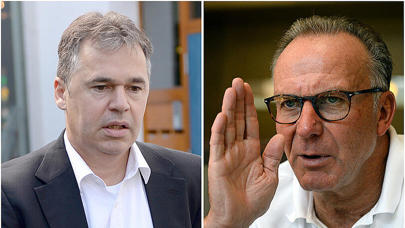 Karl-Heinz Rummenigge (r.) sieht im Gegensatz zu Andreas Rettig keinen Grund für eine Änderung bei der Verteilung der TV-Gelder. Karl-Heinz Rummenigge (r.) sieht im Gegensatz zu Andreas Rettig keinen Grund für eine Änderung bei der Verteilung der TV-Gelder.