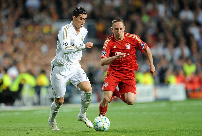 Cristiano Ronaldo gegen Franck Ribéry (rechts): Wer wird Weltfußballer?