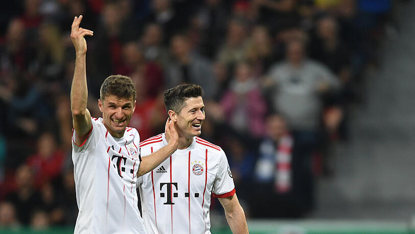 Sorgen im Normalfall für die Tore beim FC Bayern: Thomas Müller (l.) und Robert Lewandowski. Sorgen im Normalfall für die Tore beim FC Bayern: Thomas Müller (l.) und Robert Lewandowski.