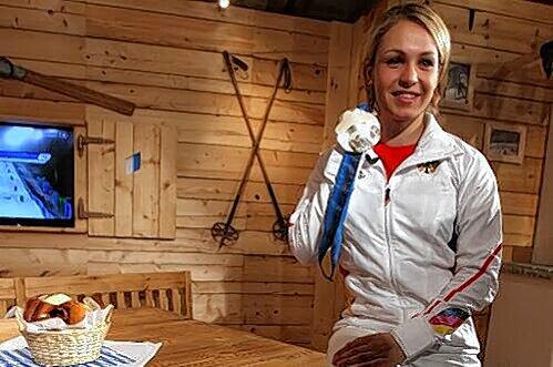 &bdquo;Ich weiß einfach, was ich kann&ldquo;: Silbermedaillengewinnerin Magdalena Neuner im Deutschen Haus.