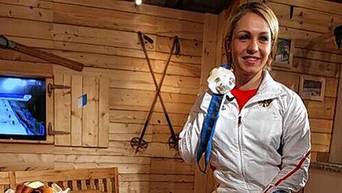 „Ich weiß einfach, was ich kann“: Silbermedaillengewinnerin Magdalena Neuner im Deutschen Haus. „Ich weiß einfach, was ich kann“: Silbermedaillengewinnerin Magdalena Neuner im Deutschen Haus.