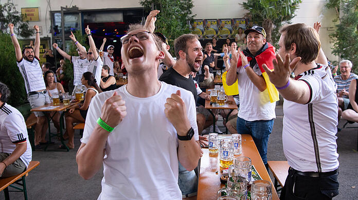 Deutschland-Fans beim Public Viewing in München.