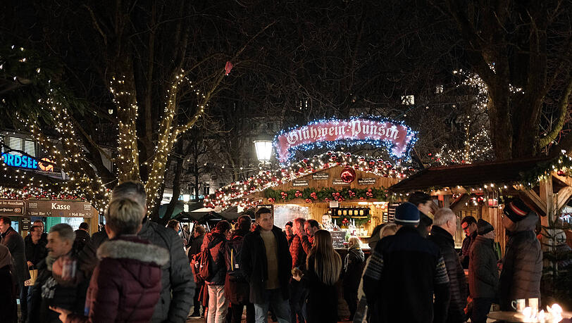 Der Winterzauber am Viktualienmarkt.